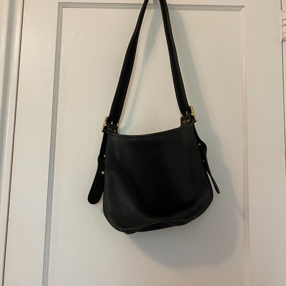 Coach Medium Black Leather Shoulder Bag - Picture 3 of 4